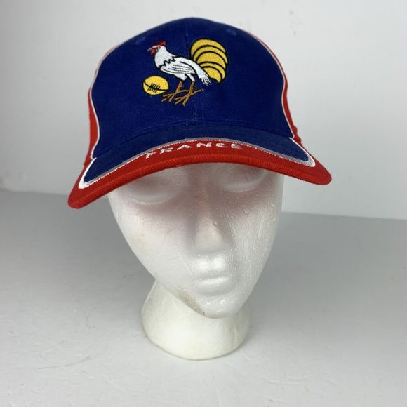 France Gallic Rooster Cockerel Football Rugby Hat Blue French Embroidered NWOT - Picture 2 of 8